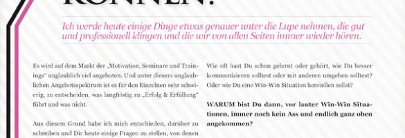 Um eine tiefgreifende Veränderung zu erfahren, reicht es nicht, nur ein Motivationsseminar zu besuchen